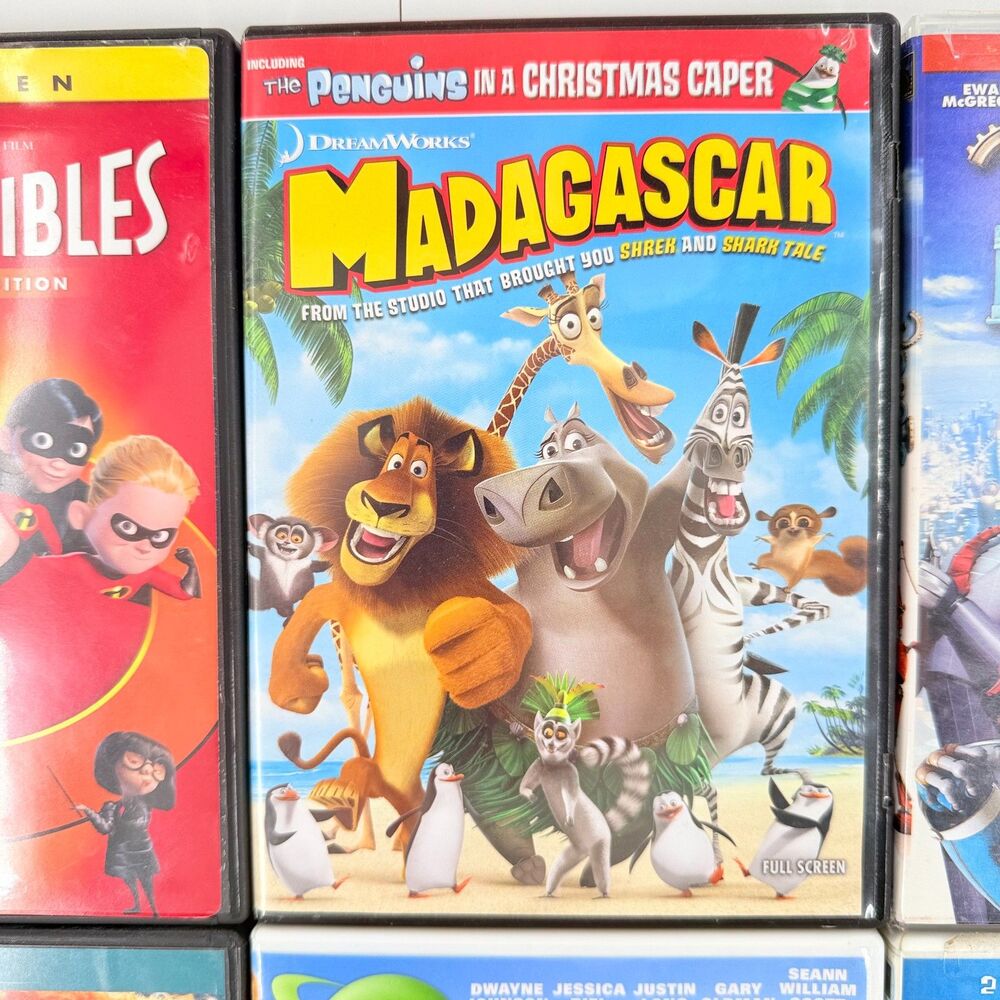 6 DVD Kids Movie Lot Incredibles Madagascar Ice Age Brave Planet 51 Robots - Picture 4 of 9